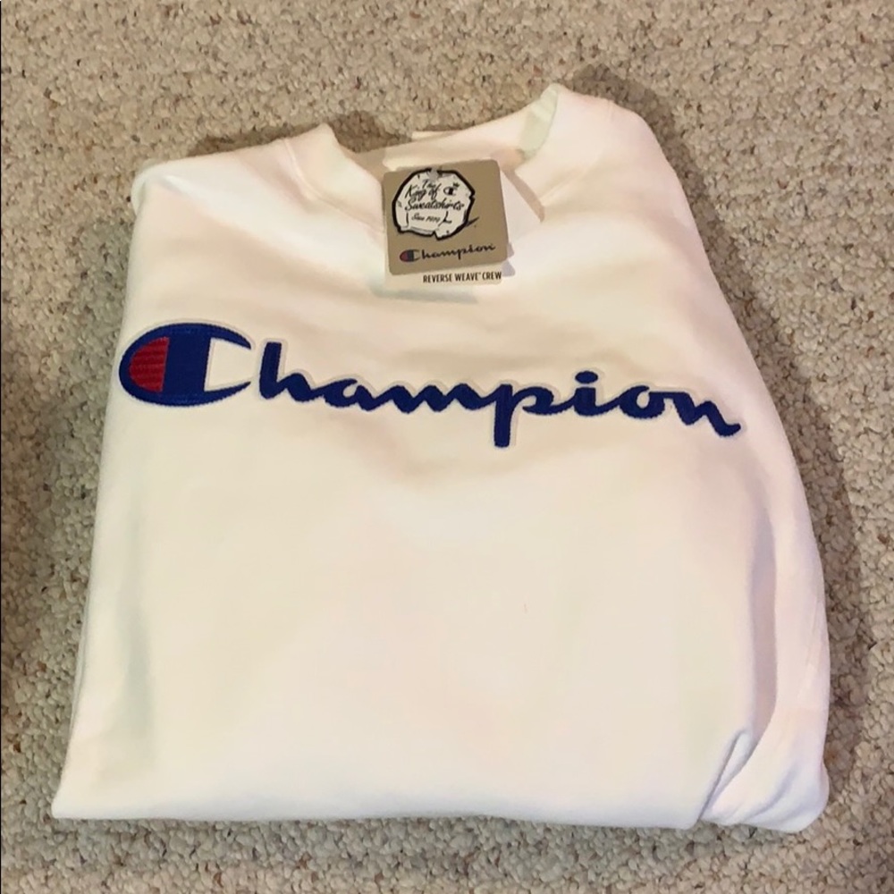 Champion White Crewneck